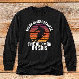 Old Men RIP T Shirt Gift For Skier