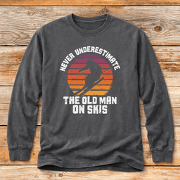 Old Men RIP T Shirt Gift For Skier