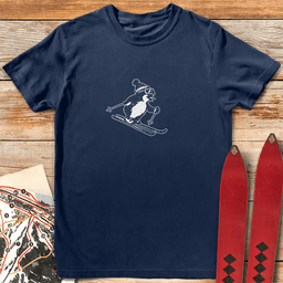 Penguin Ski Solo T Shirt Gift For Skier