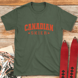Canadian Skier T Shirt Gift For Skier