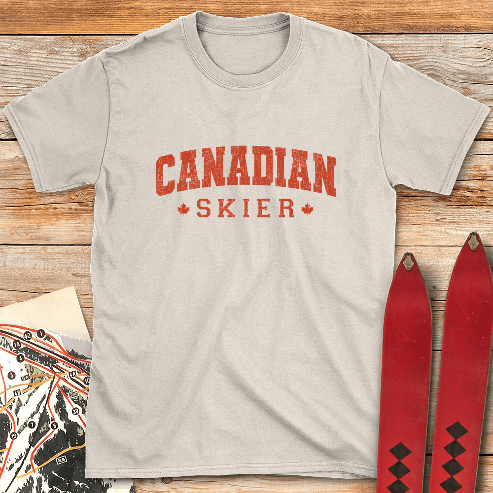 Canadian Skier T Shirt Gift For Skier