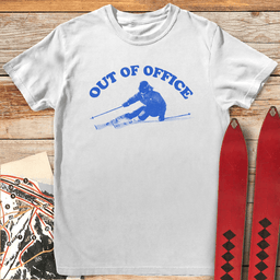 Out Of Office T Shirt Gift For Skier