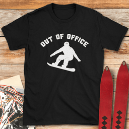 Out Of Office Snowboard Silhouette T Shirt Gift For Snowboarder