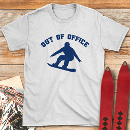 Out Of Office Snowboard Silhouette T Shirt Gift For Snowboarder