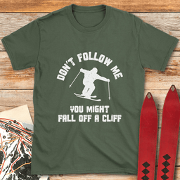 Dont Fall Ski Cliff T Shirt Gift For Skier