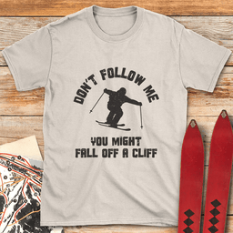 Dont Fall Ski Cliff T Shirt Gift For Skier