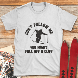 Dont Fall Ski Cliff T Shirt Gift For Skier
