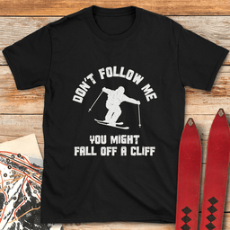 Dont Fall Ski Cliff T Shirt Gift For Skier