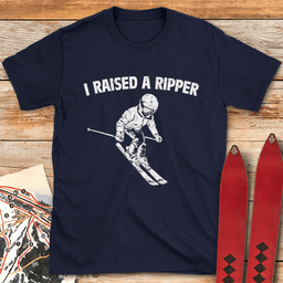 Raised A Ripper Ski T Shirt Gift For Skier