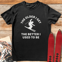 Old Ski Skills T Shirt Gift For Skier