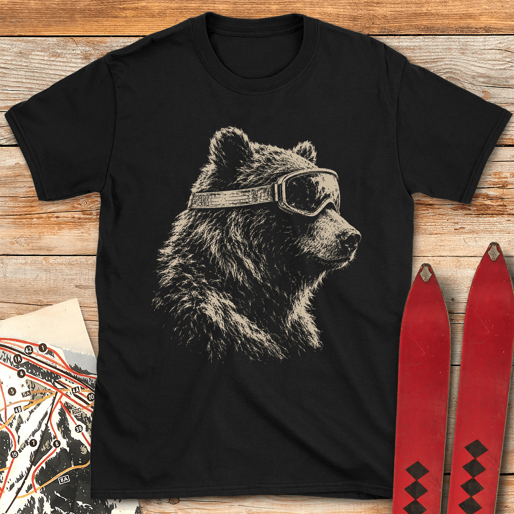 Gritty Ski Bear T Shirt Gift For Skier