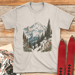 Mountain View T Shirt Gift For Skier