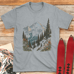 Mountain View T Shirt Gift For Skier