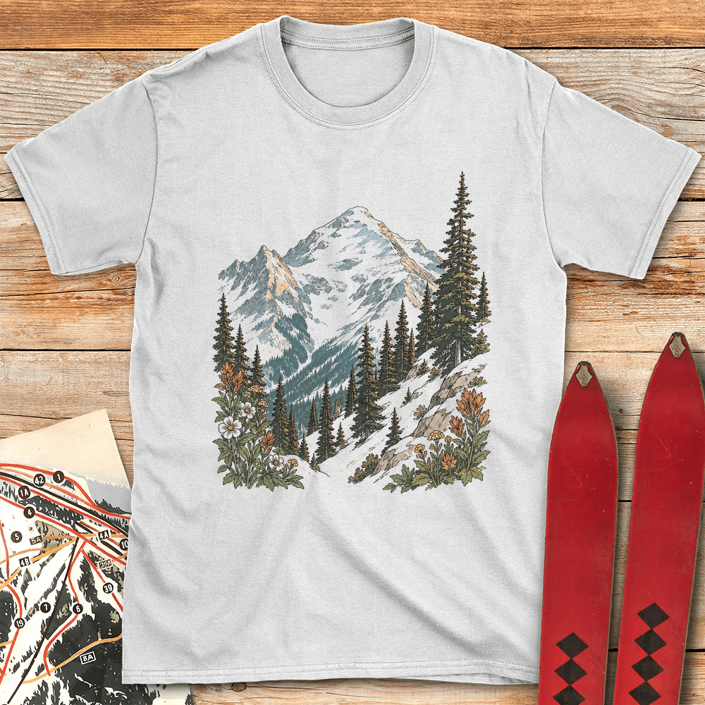 Mountain View T Shirt Gift For Skier