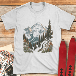 Mountain View T Shirt Gift For Skier