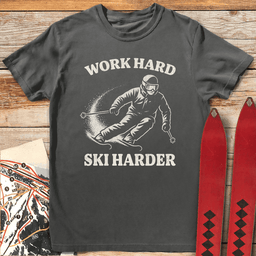 Hard Worker T Shirt Gift For Skier
