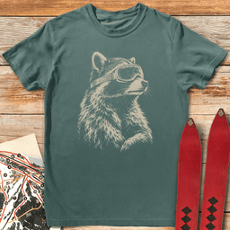 Racoon Ripper T Shirt Gift For Skier