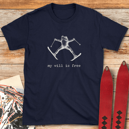 Free Will Skier T Shirt Gift For Skier