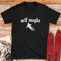 Self Taught Skier T Shirt Gift For Skier