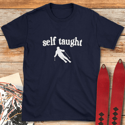Self Taught Skier T Shirt Gift For Skier