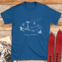 Merry Christmas Gondola T Shirt Gift For Skier