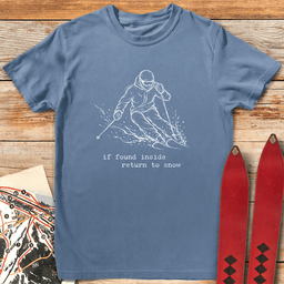 Return To Snow T Shirt Gift For Skier