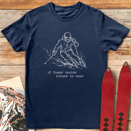 Return To Snow T Shirt Gift For Skier