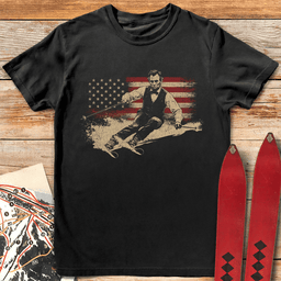 Lincoln Ski Flag T Shirt Gift For Skier
