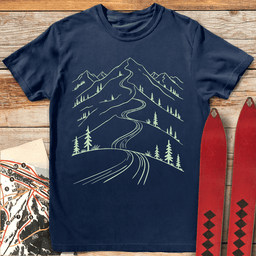Peak Path T Shirt Gift For Skier