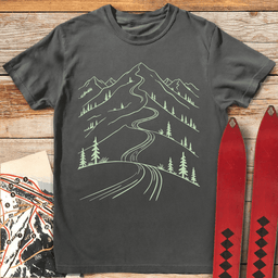 Peak Path T Shirt Gift For Skier