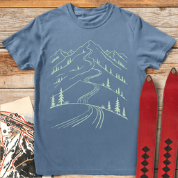 Peak Path T Shirt Gift For Skier