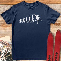 Evolution Of Man Ski T Shirt Gift For Skier