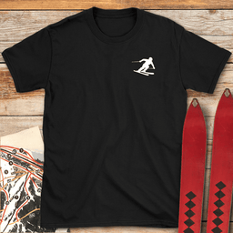 Minimal Skier Silhouette T Shirt Gift For Skier