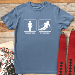 Girlfriend Shreds T Shirt Gift For Skier