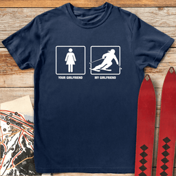 Girlfriend Shreds T Shirt Gift For Skier
