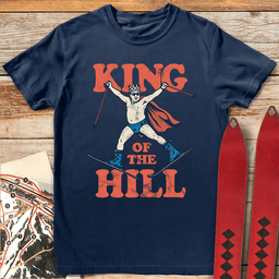 King Of The Hill T Shirt Gift For Skier