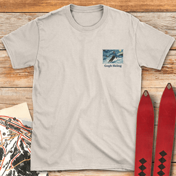 Gogh Skiing Pocket T Shirt Gift For Skier