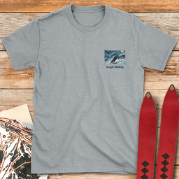 Gogh Skiing Pocket T Shirt Gift For Skier