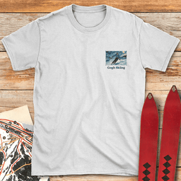 Gogh Skiing Pocket T Shirt Gift For Skier