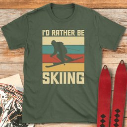 Rather Be Skiing T Shirt Gift For Skier