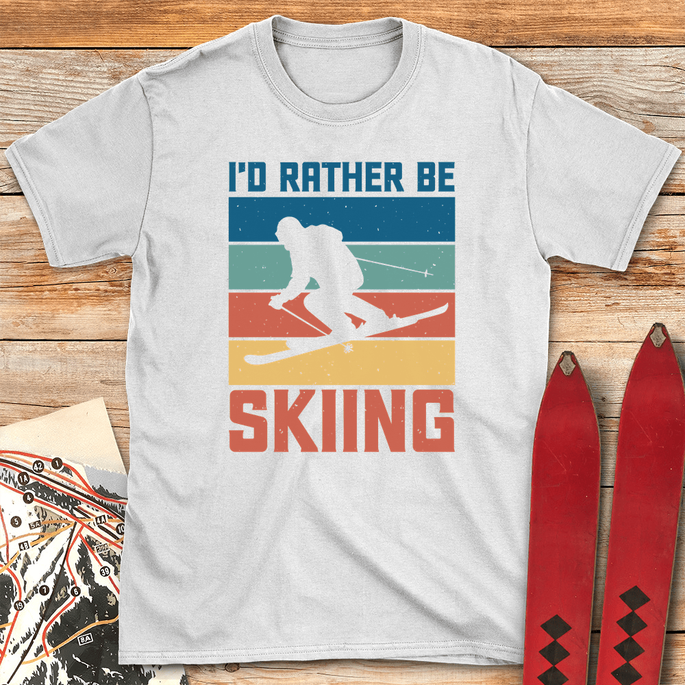 Rather Be Skiing T Shirt Gift For Skier