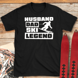 Husband Dad Ski Legend T Shirt Gift For Dad