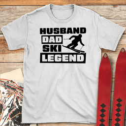 Husband Dad Ski Legend T Shirt Gift For Dad