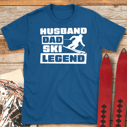 Husband Dad Ski Legend T Shirt Gift For Dad