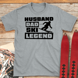 Husband Dad Ski Legend T Shirt Gift For Dad