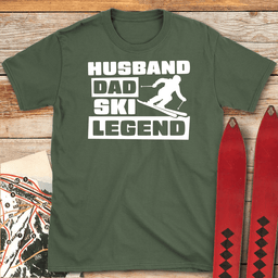 Husband Dad Ski Legend T Shirt Gift For Dad