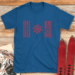 Proudly Canadian Skier T Shirt Gift For Skier