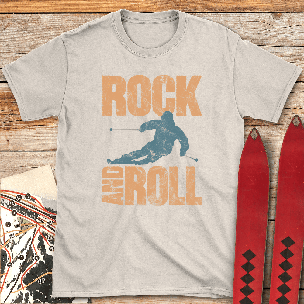 Rock And Roll T Shirt Gift For Skier