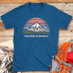 Outside Is Better T Shirt Gift For Skier
