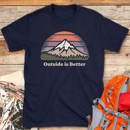 Outside Is Better T Shirt Gift For Skier